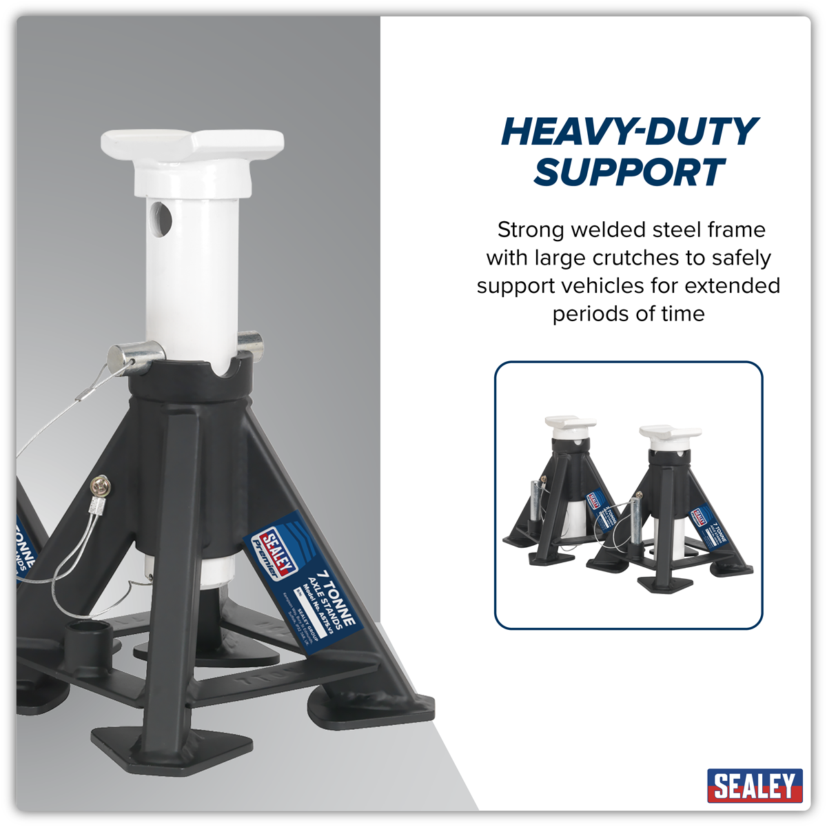 Premier AS7S Premier Short Axle Stands (Pair) 7 Tonne Capacity per Stand