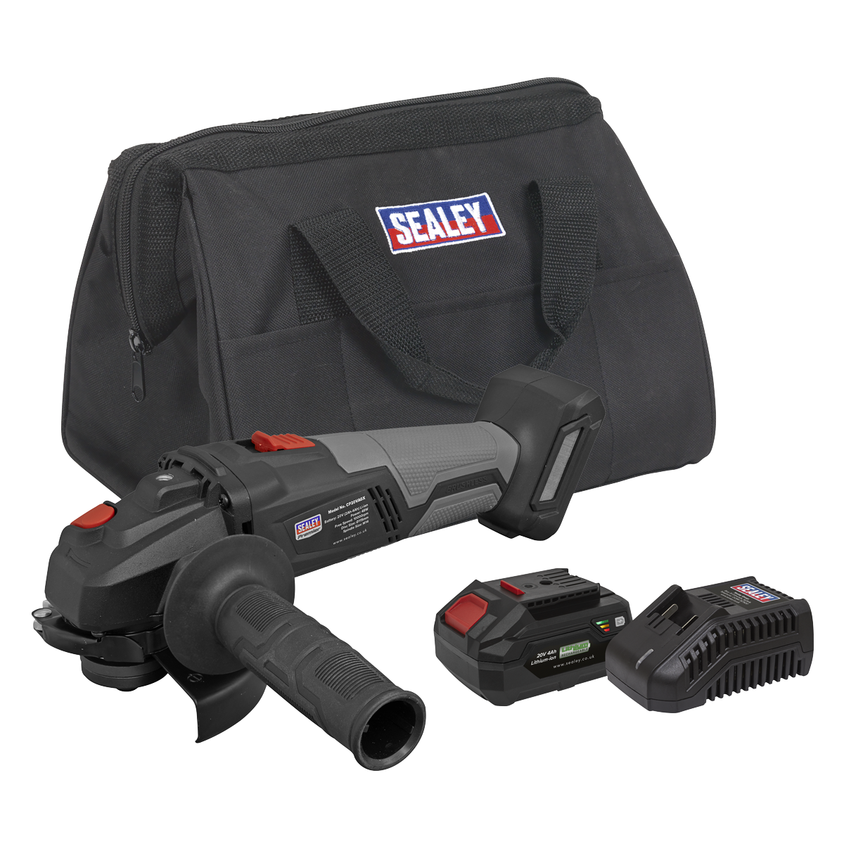 Premier CP20VAGXKIT1 Premier SV20 Series 115mm Brushless Cordless Angle Grinder Kit 20V 4Ah