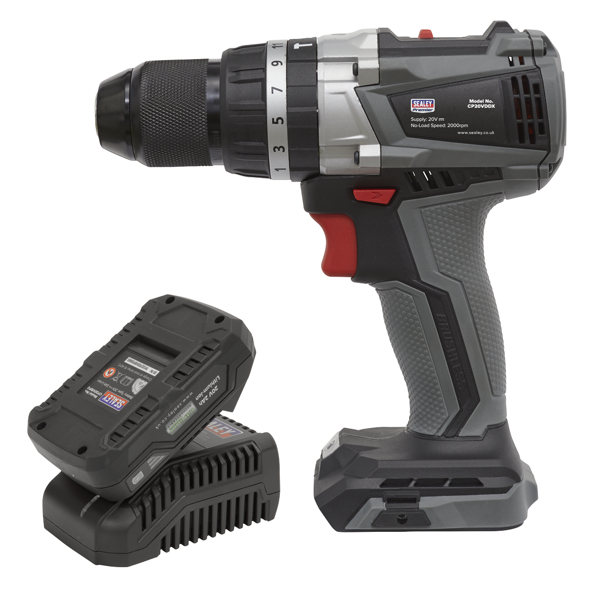 Premier CP20VDDXKIT1 Premier SV20 Series 13mm Brushless Cordless Combi Drill Kit 20V 2Ah