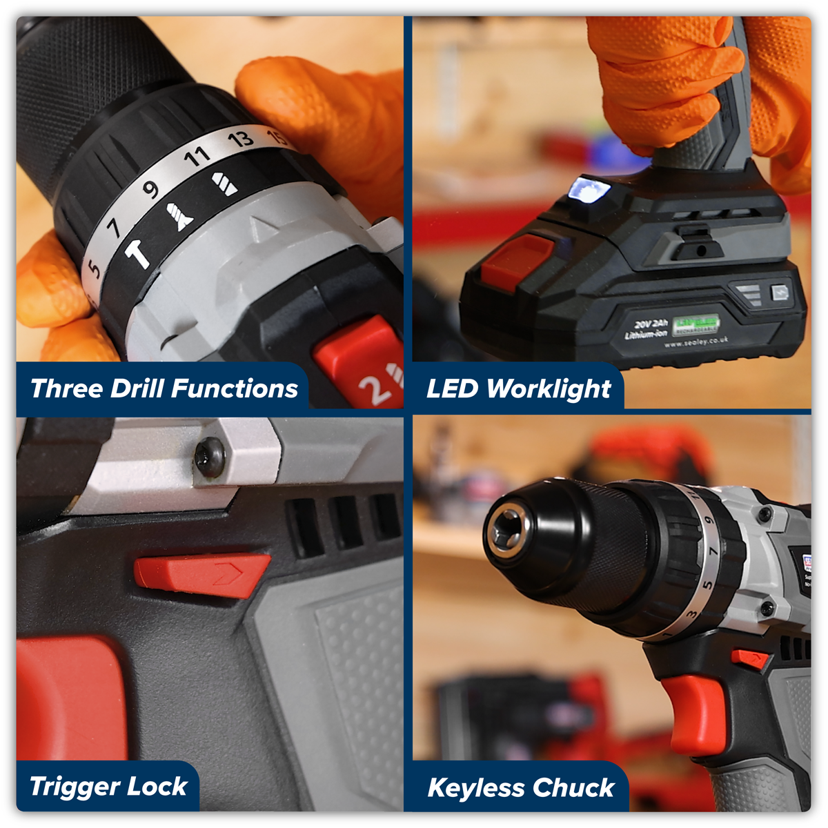 Premier CP20VDDX Premier SV20 Series 13mm Brushless Cordless Combi Drill 20V - Body Only