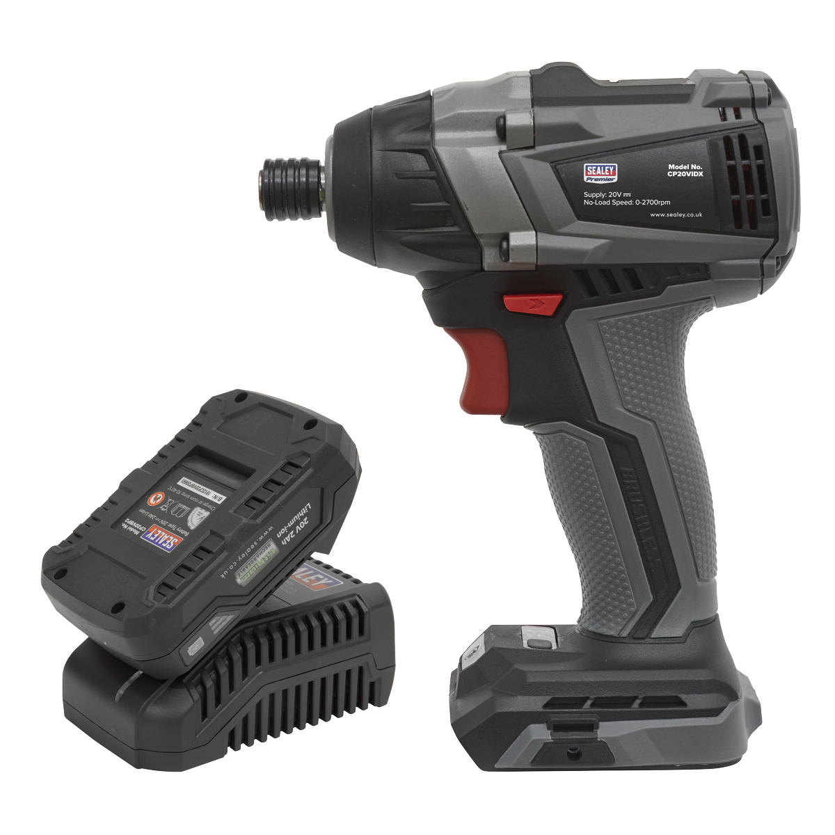 Premier CP20VIDXKIT1 Premier SV20 Series 1/4"Hex Brushless Cordless Impact Driver Kit 20V 2Ah