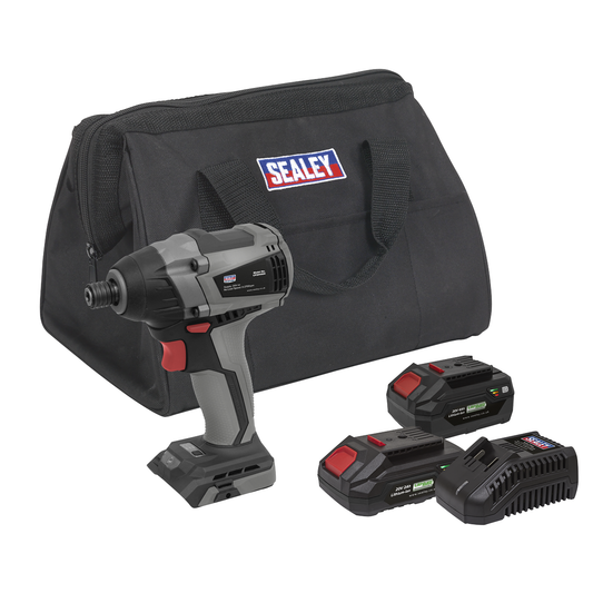 Premier CP20VIDXKIT Premier SV20 Series 1/4"Hex Brushless Cordless Impact Driver Kit 20V - 2 Batteries