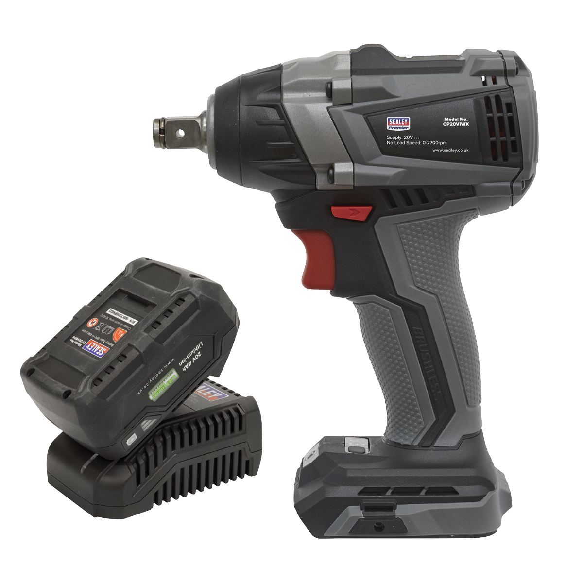 Premier CP20VIWXKIT1 Premier SV20 Series 1/2"Sq Drive Brushless Cordless Impact Wrench Kit 20V 4Ah