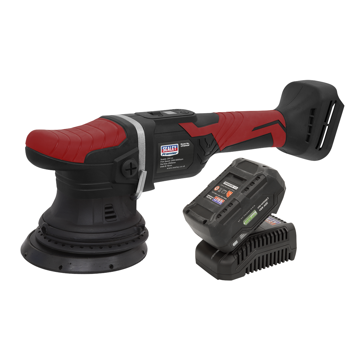 Premier CP20VOPKIT Premier SV20 Series 125mm Cordless Orbital Polisher Kit 20V 4Ah