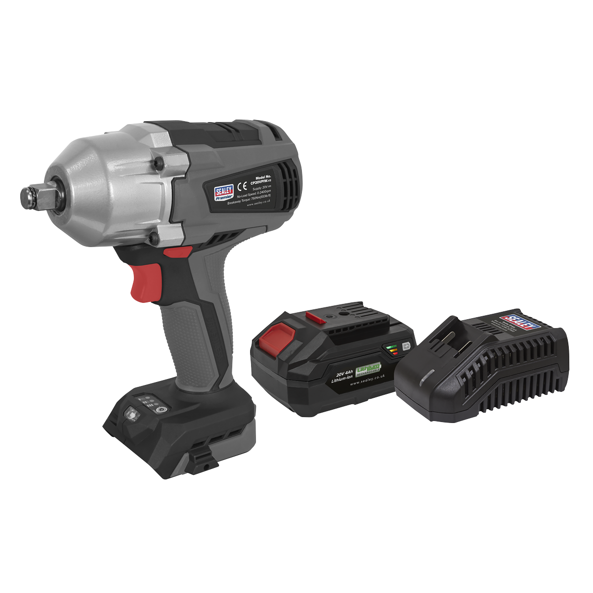 Premier CP20VPIWKIT1 Premier SV20 Series 1/2"Sq Drive Brushless Cordless Impact Wrench Kit 20V 4Ah