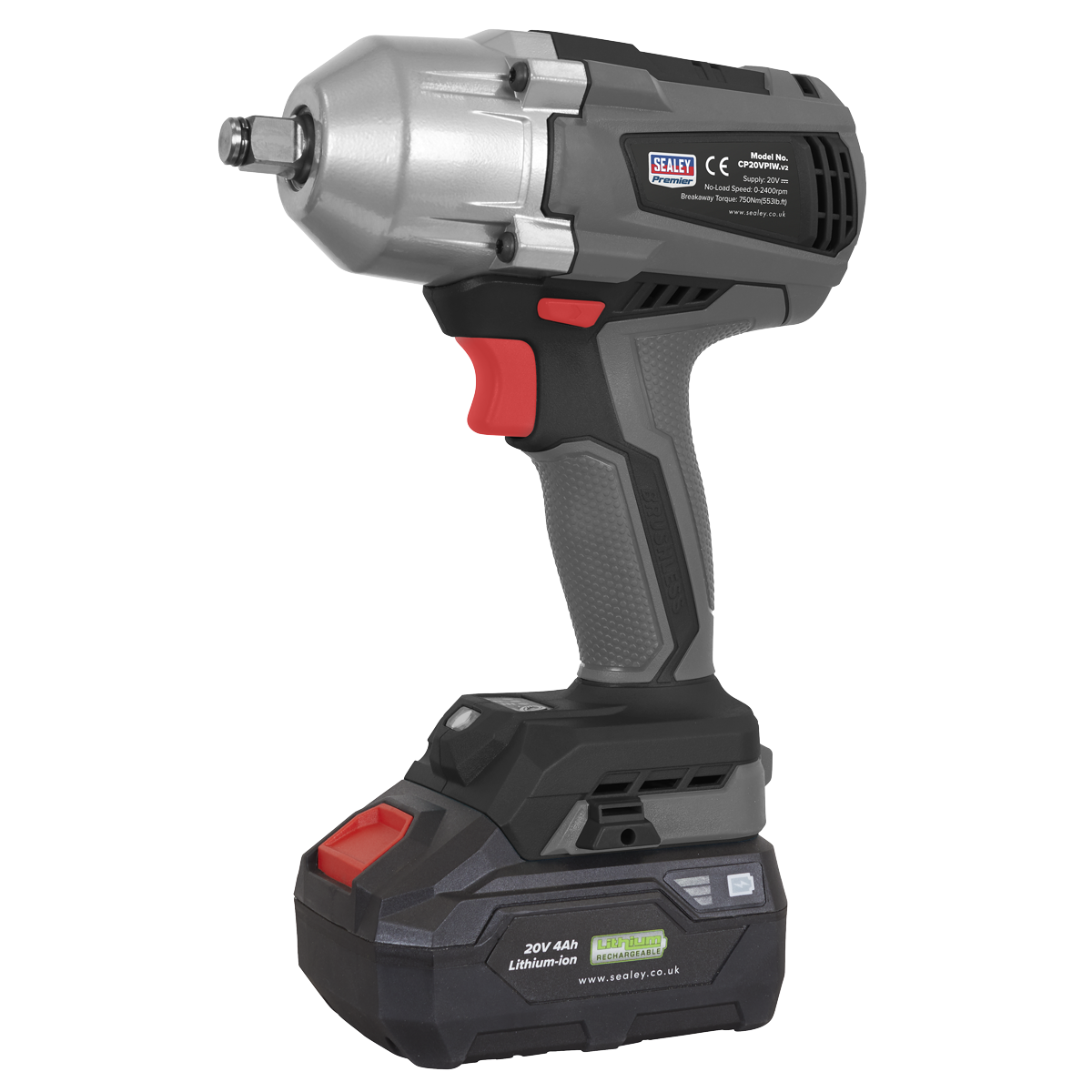 Premier CP20VPIW Premier SV20 Series 1/2"Sq Drive Brushless Cordless Impact Wrench 20V - Body Only