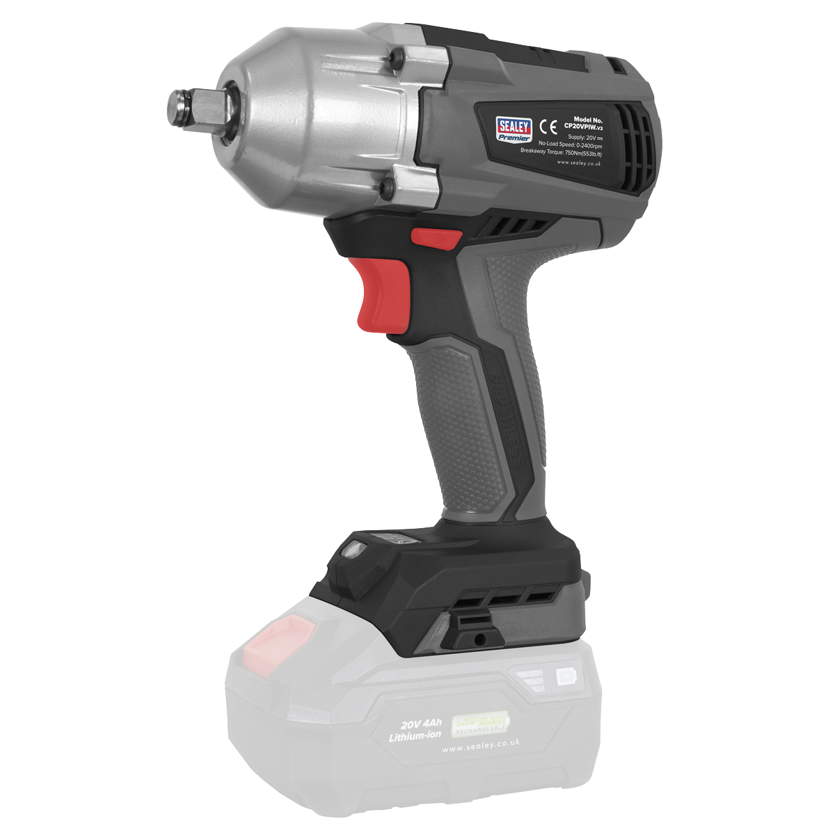 Premier CP20VPIW Premier SV20 Series 1/2"Sq Drive Brushless Cordless Impact Wrench 20V - Body Only