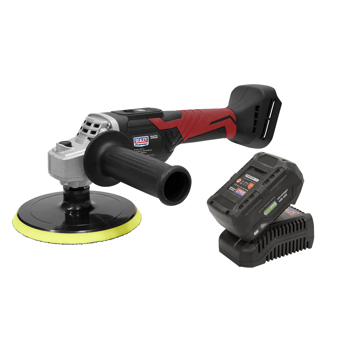 Premier CP20VRPKIT Premier SV20 Series 150mm Cordless Rotary Polisher 20V 4Ah