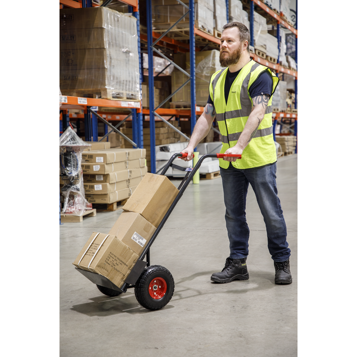 Premier CST986HD Premier Heavy-Duty Sack Truck with PU Tyres 250kg Capacity