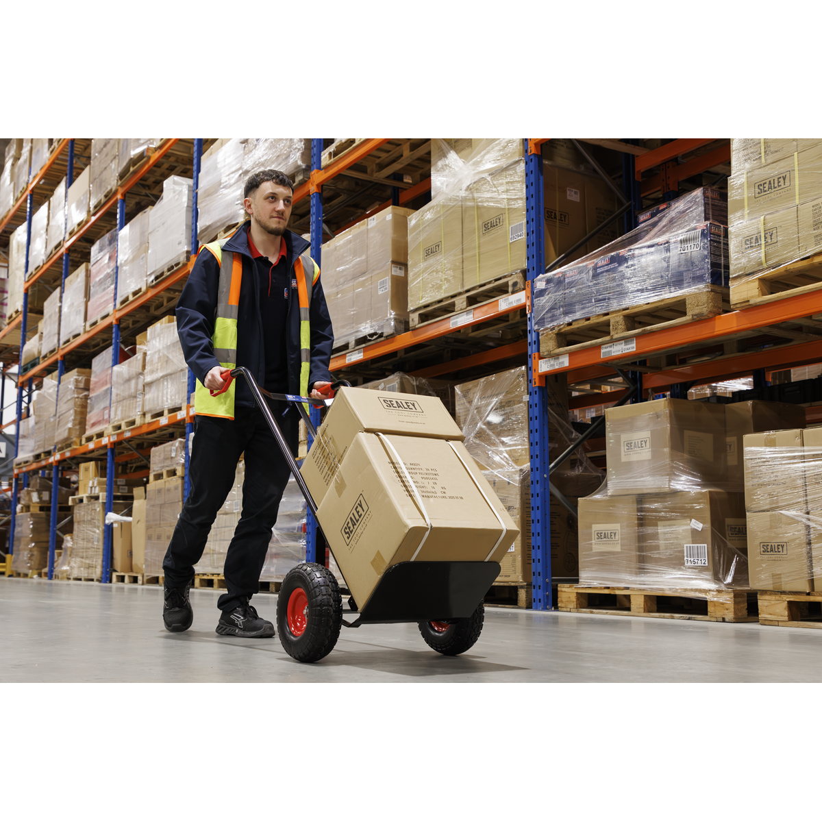 Premier CST987HD Premier Heavy-Duty Sack Truck with PU Tyres 250kg Capacity