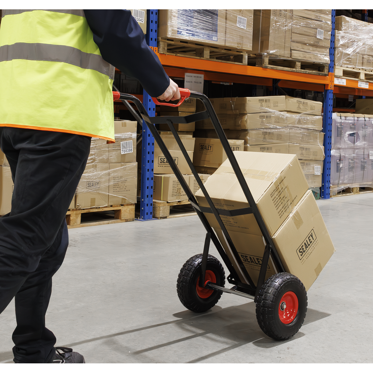 Premier CST987HD Premier Heavy-Duty Sack Truck with PU Tyres 250kg Capacity