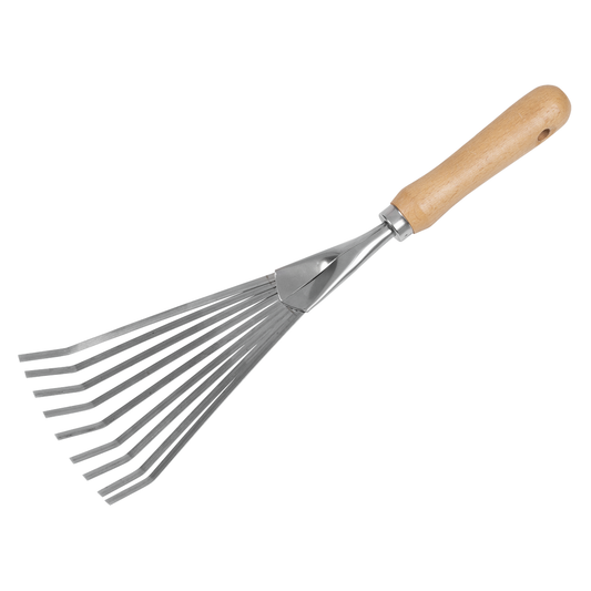 Premier GTWH001 Premier Leaf Hand Rake with Ash Handle & Stainless Steel Tines