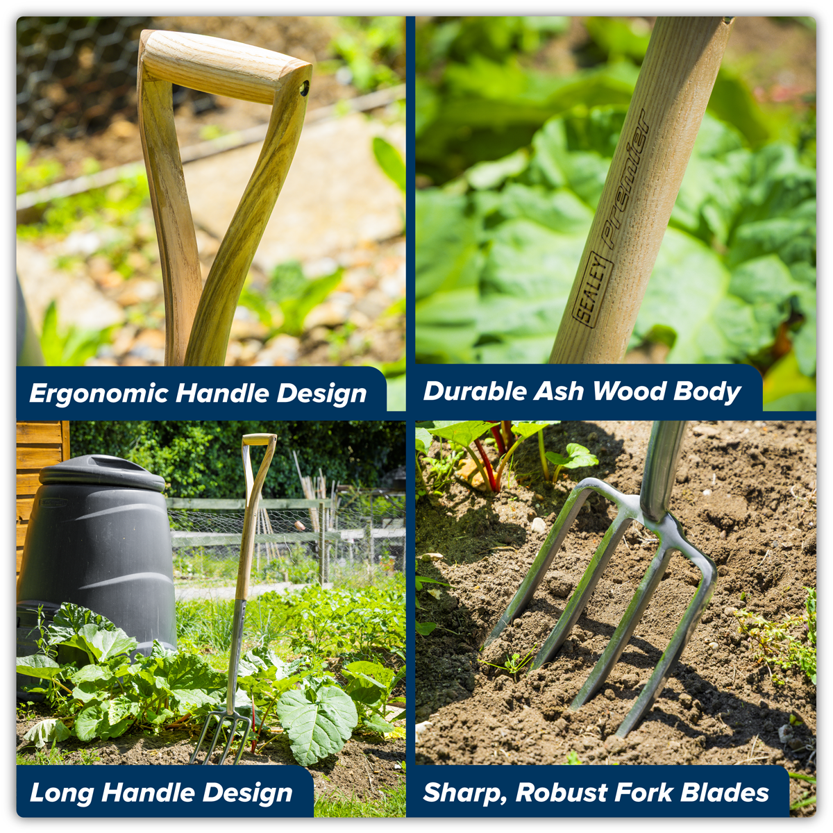 Premier GTWH018 Premier Border Fork with Ash Handle & Stainless Steel Tines