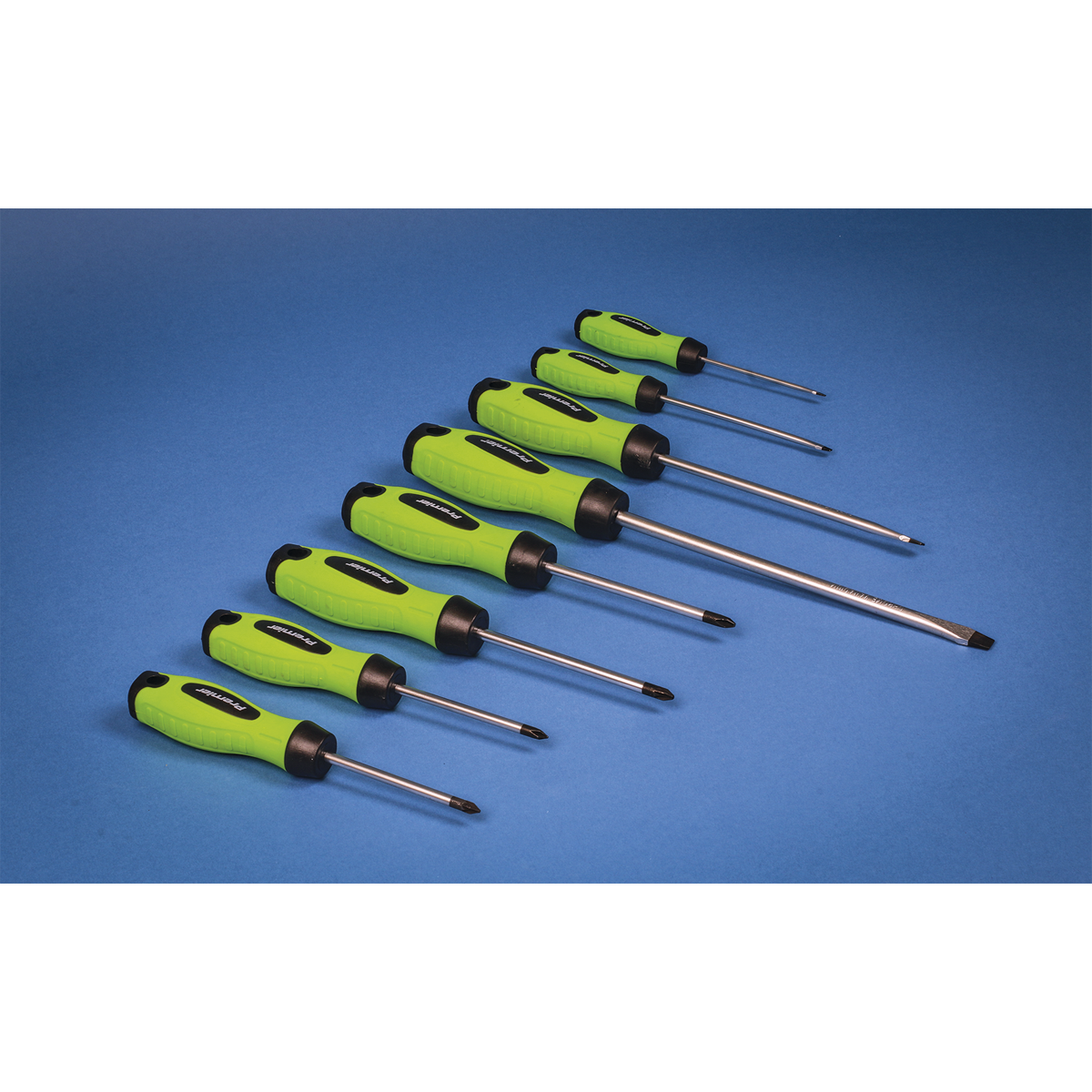 Premier HV001 Premier Screwdriver Set 8pc - Hi-Vis Green