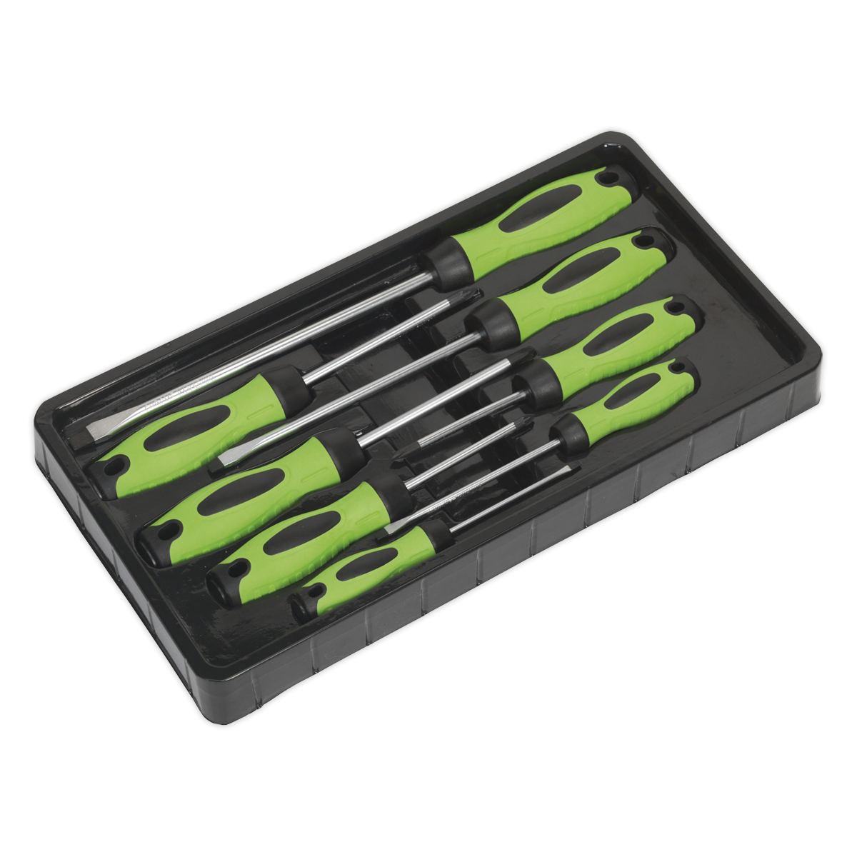 Premier HV001 Premier Screwdriver Set 8pc - Hi-Vis Green
