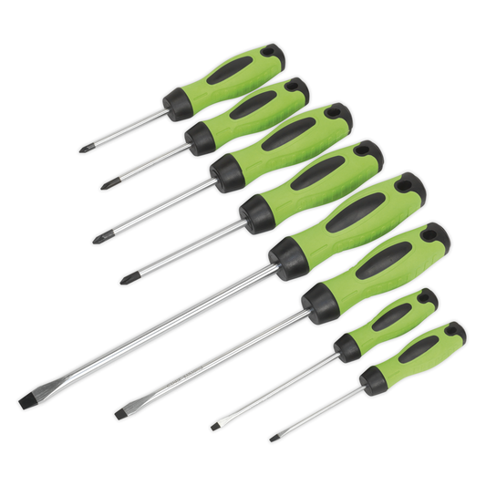 Premier HV001 Premier Screwdriver Set 8pc - Hi-Vis Green