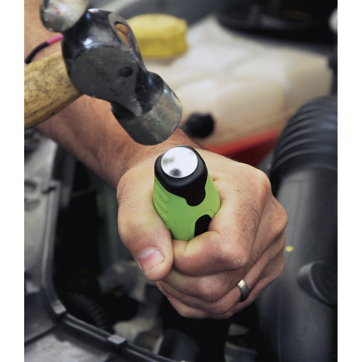 Premier HV002 Premier Hammer-Thru Screwdriver Set 8pc - Hi-Vis Green