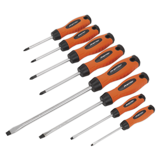 Premier HV003 Premier Screwdriver Set 8pc - Hi-Vis Orange