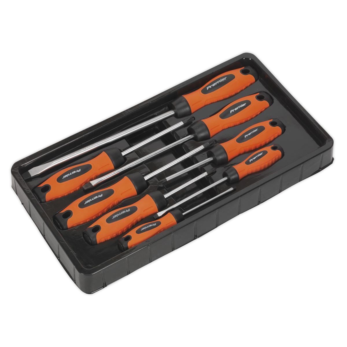 Premier HV003 Premier Screwdriver Set 8pc - Hi-Vis Orange