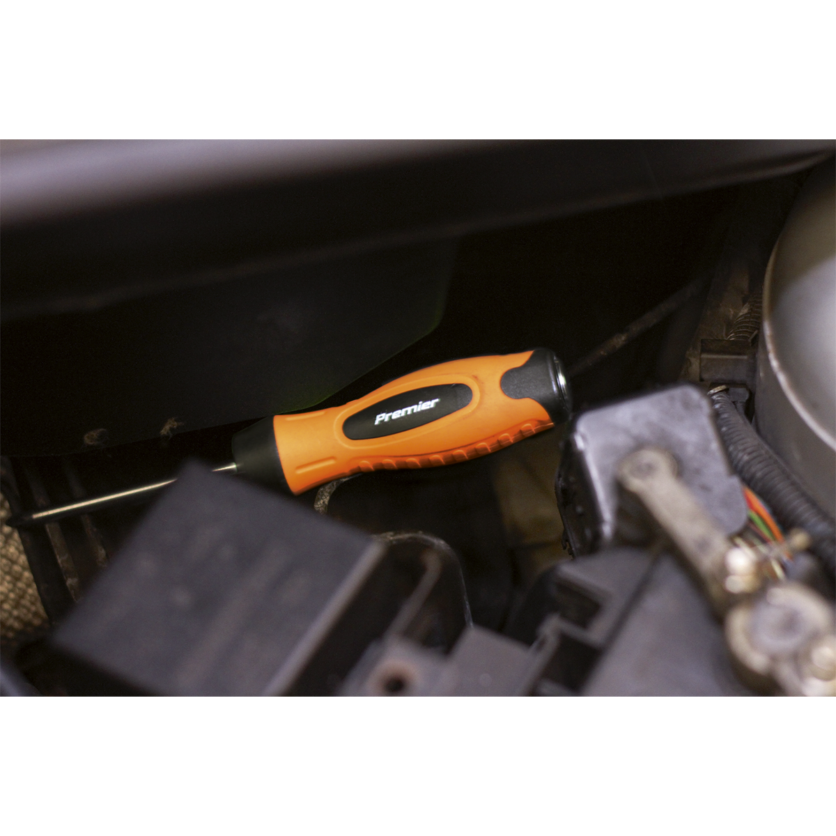 Premier HV004 Premier Hammer-Thru Screwdriver Set 8pc - Hi-Vis Orange