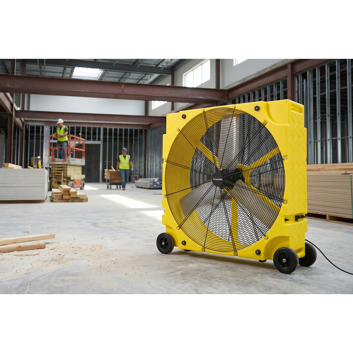 Premier HVD36110VPM Premier 36" Industrial High Velocity Rotomould Drum Fan 3-Speed 110V