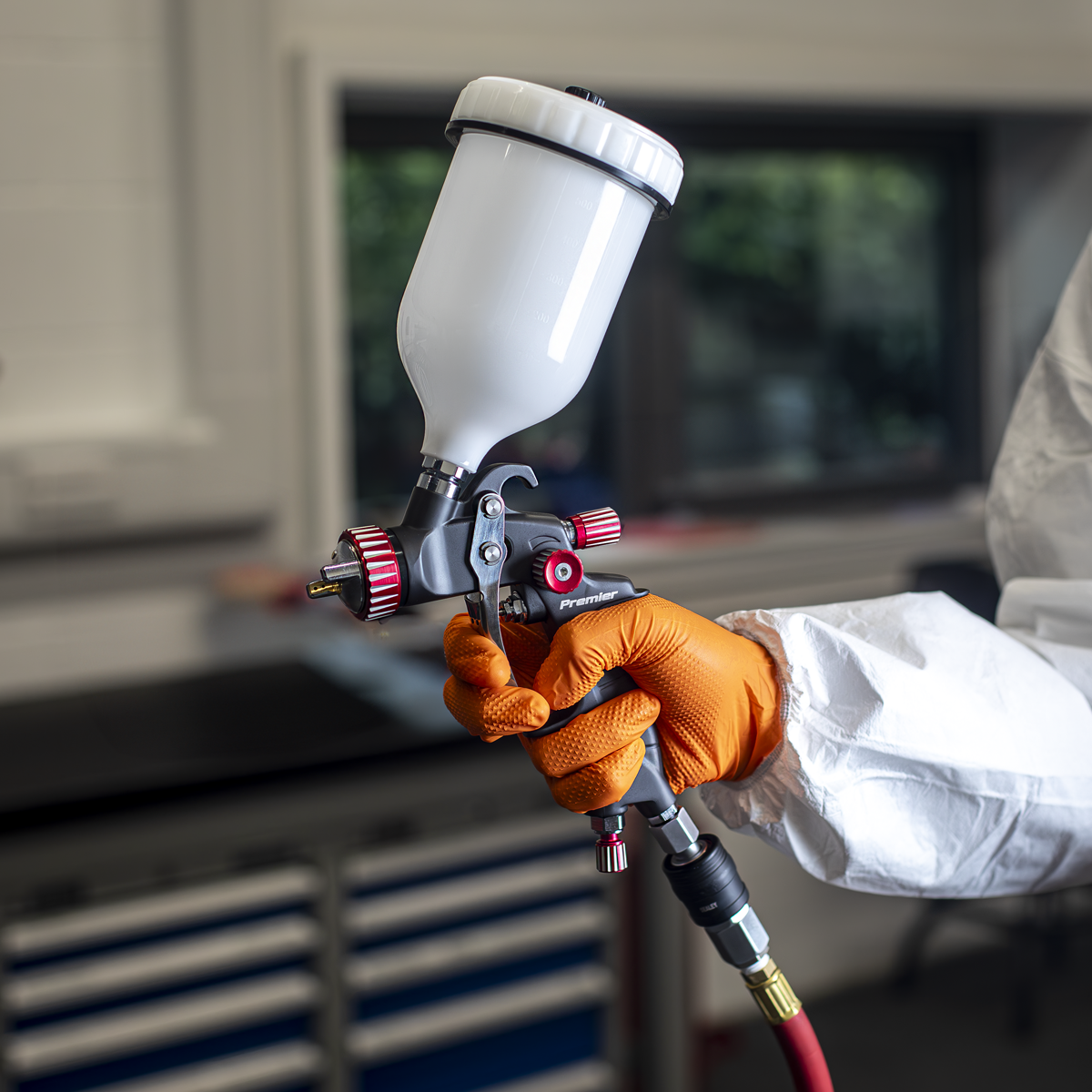 Premier HVLP01 Premier Professional HVLP Gravity Feed Spray Gun 1.3mm Set-Up