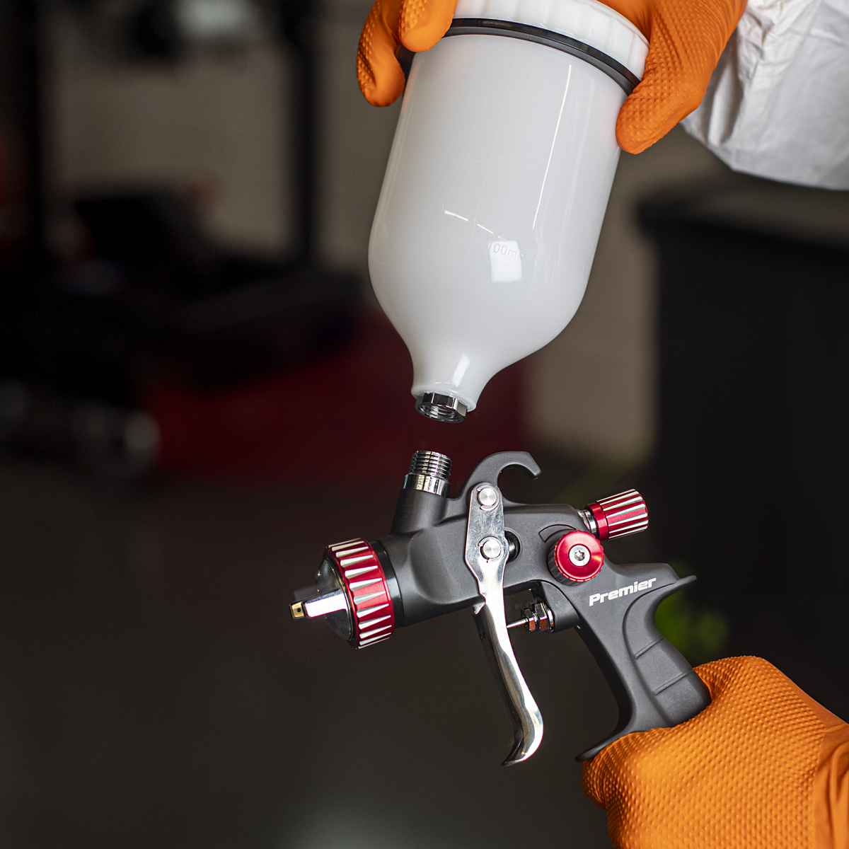 Premier HVLP01 Premier Professional HVLP Gravity Feed Spray Gun 1.3mm Set-Up