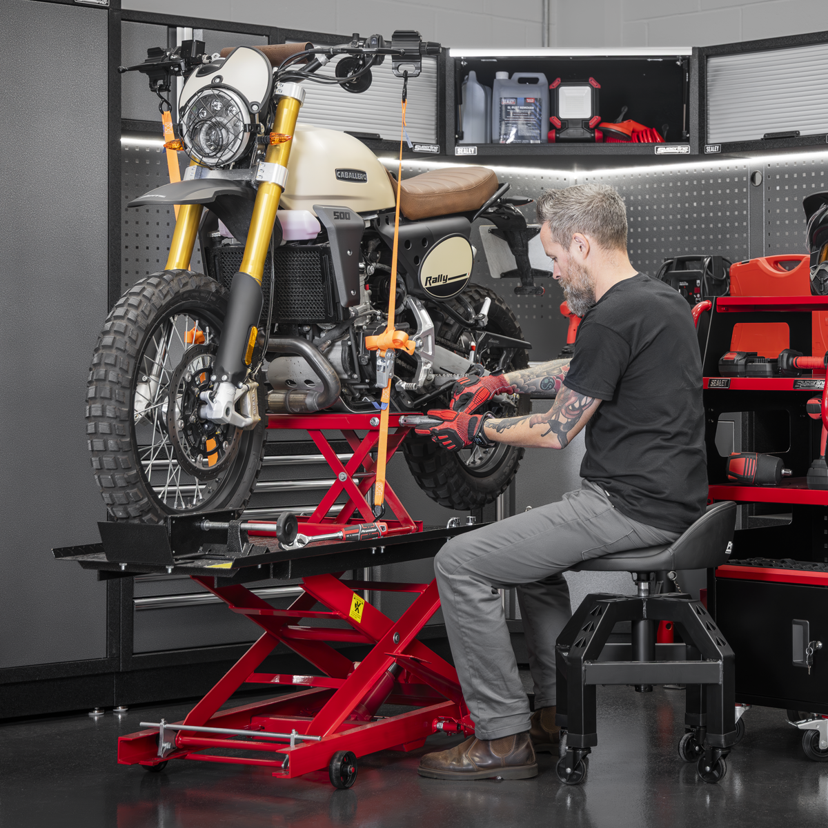 Premier MC365 Hydraulic Motorcycle Lift 363kg Capacity