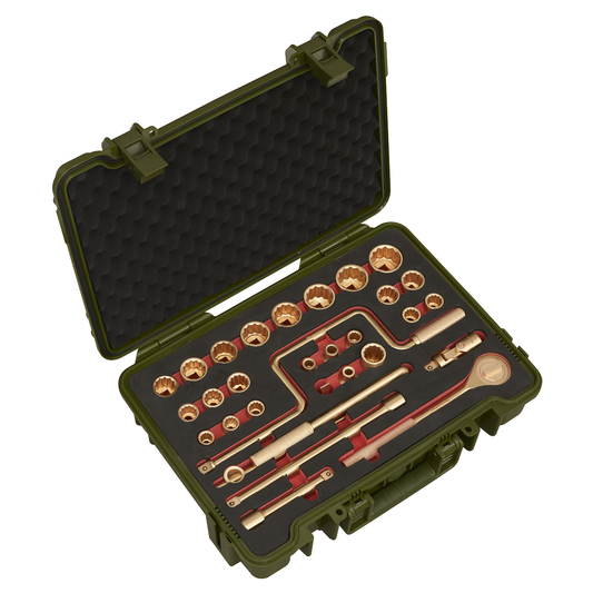 Premier NS039 Premier Non-Sparking Socket Set 1/2"Sq Drive 31pc