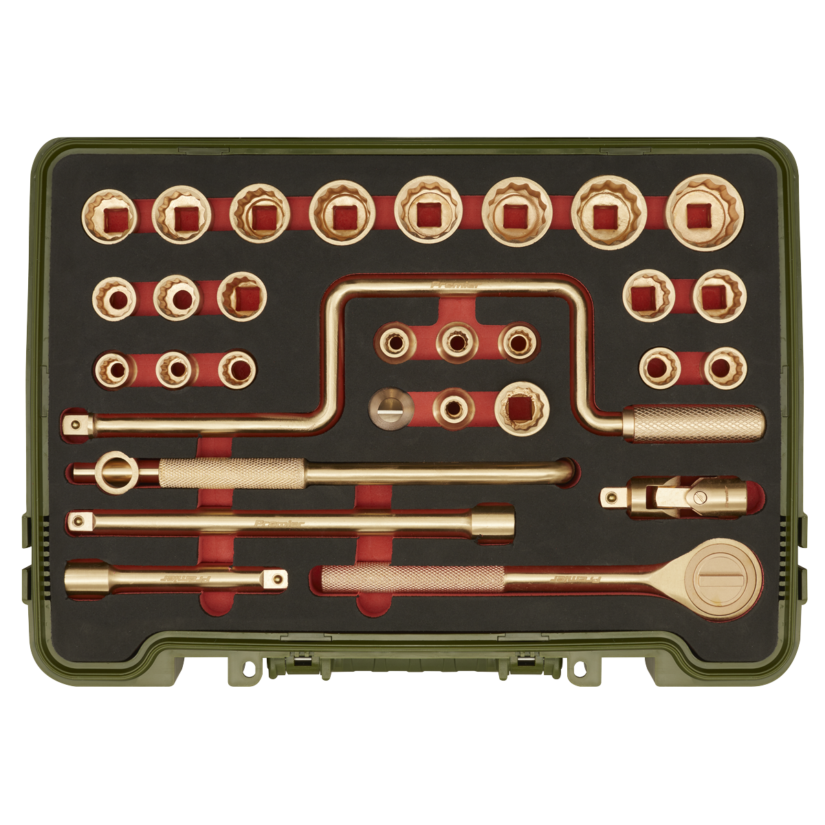 Premier NS039 Premier Non-Sparking Socket Set 1/2"Sq Drive 31pc