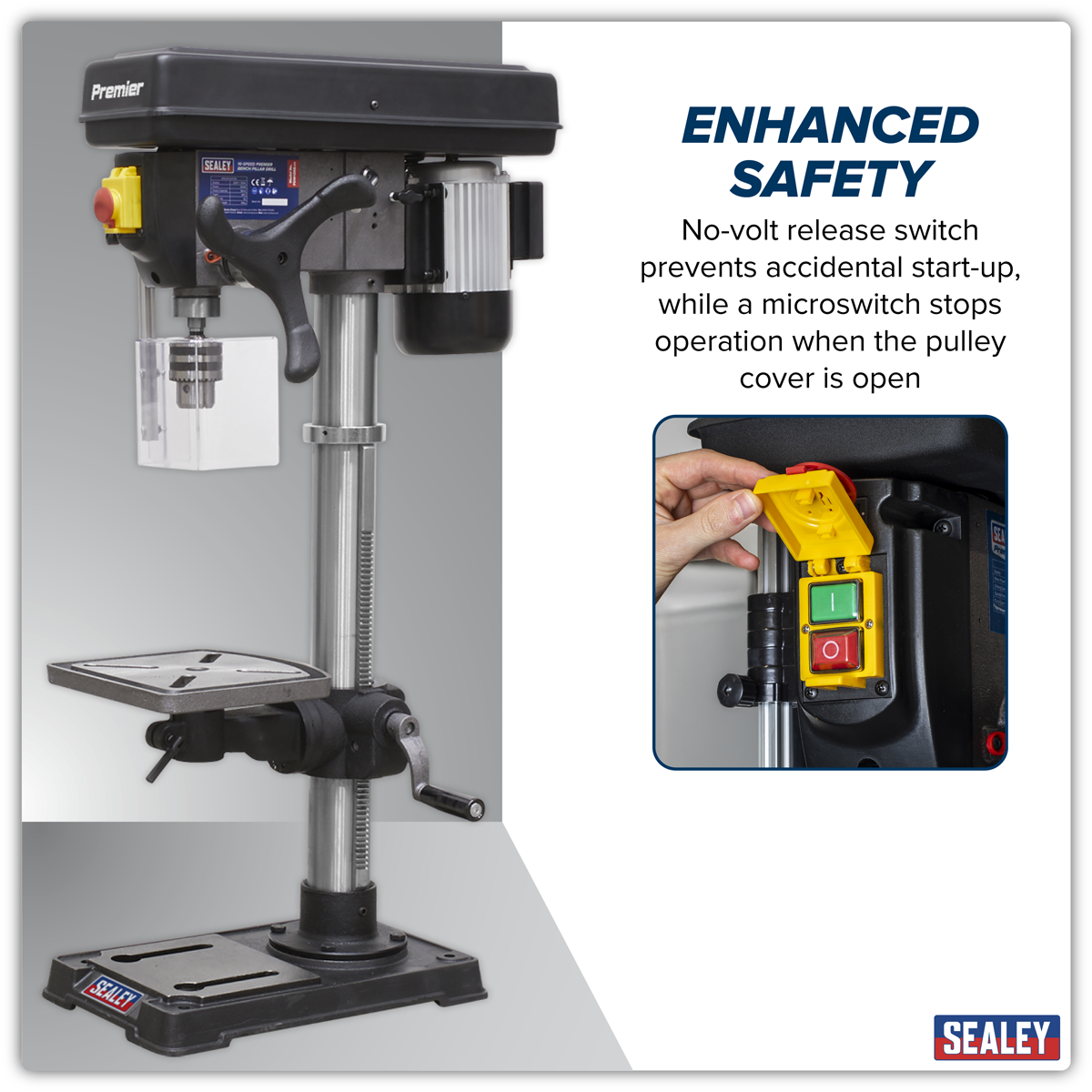 Premier PDM125B Premier Bench Mounting Pillar Drill 16-Speed 370W/230V
