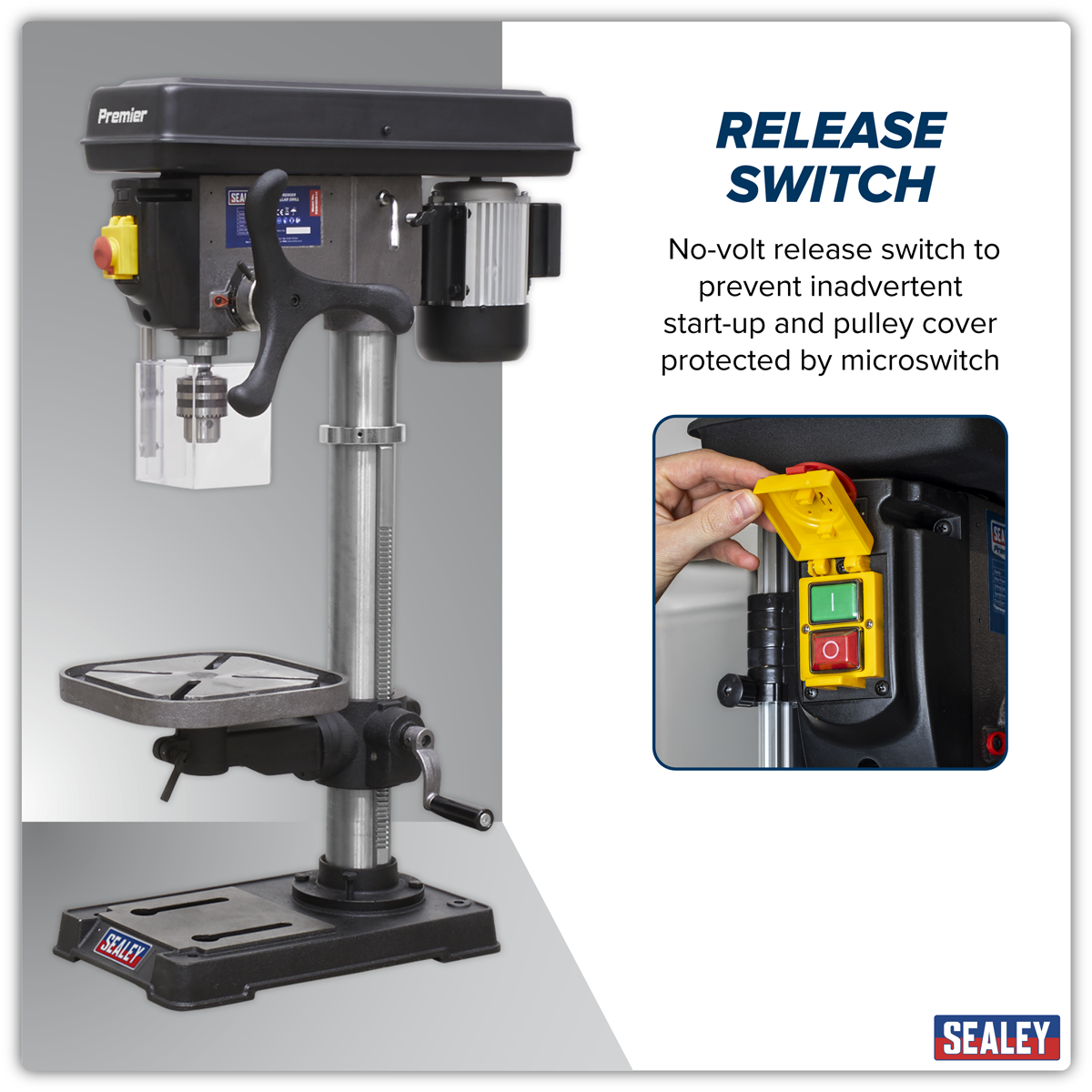 Premier PDM155B Premier Bench Mounting Pillar Drill 16-Speed 370W 230V