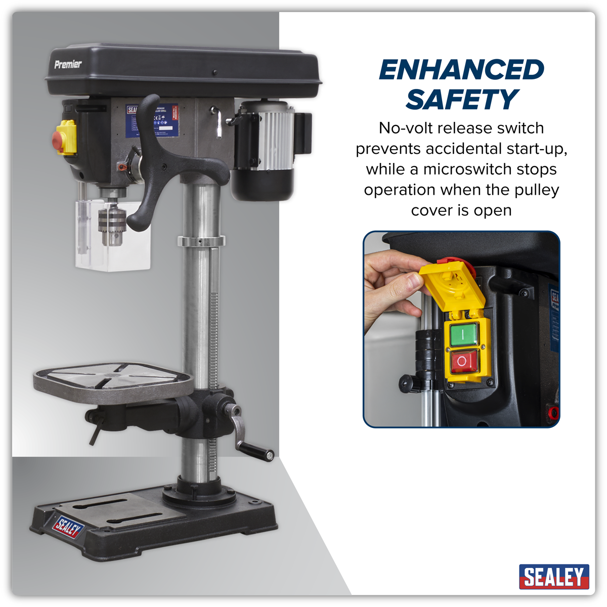 Premier PDM155B Premier Bench Mounting Pillar Drill 16-Speed 370W 230V
