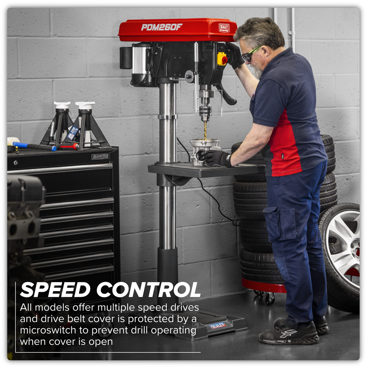 Premier PDM260F Premier Floor Standing Pillar Drill 12-Speed 1100W/230V