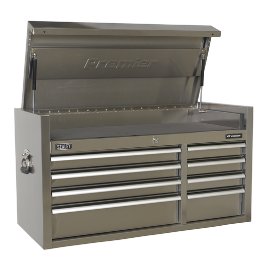 Premier PTB104008SS Premier™ Heavy-Duty Extra-Wide Topchest 8 Drawer 1055mm - Stainless Steel