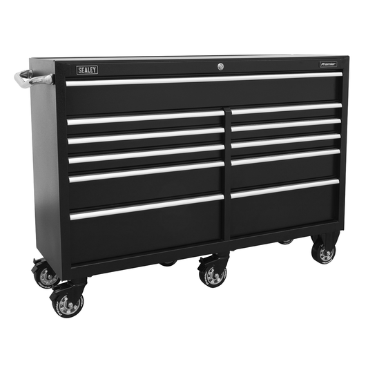 Premier PTB143011 Premier™ Heavy-Duty Extra-Wide Rollcab 11 Drawer 1430mm - Black