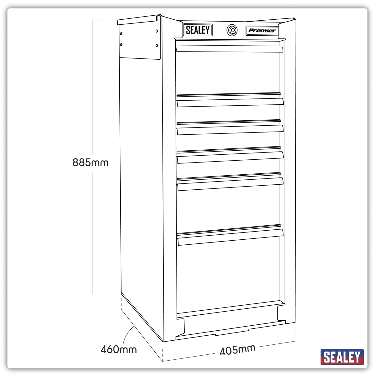 Premier PTB40506 Premier™ Heavy-Duty Hang-On Locker 6 Drawer