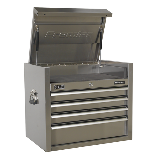 Premier PTB66004SS Premier™ Heavy-Duty Topchest 4 Drawer 675mm - Stainless Steel