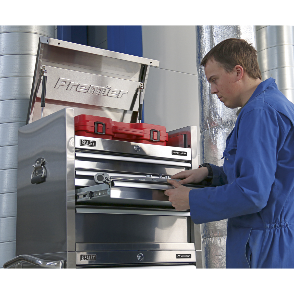 Premier PTB66004SS Premier™ Heavy-Duty Topchest 4 Drawer 675mm - Stainless Steel