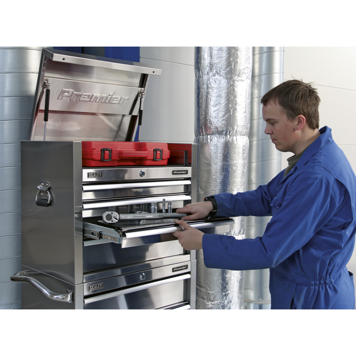 Premier PTB66004SS Premier™ Heavy-Duty Topchest 4 Drawer 675mm - Stainless Steel