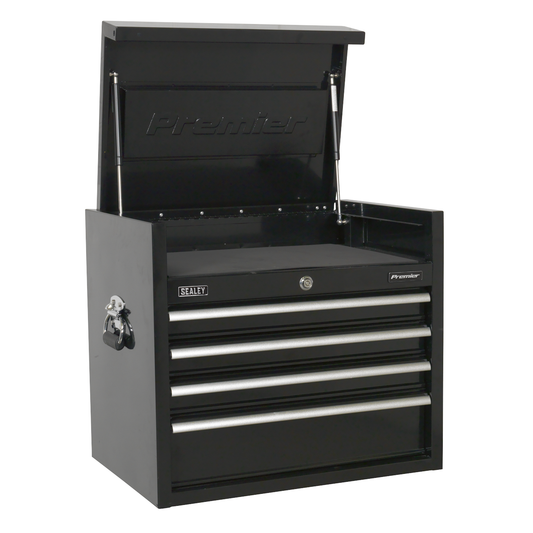 Premier PTB66004 Premier™ Heavy-Duty Topchest 4 Drawer 660mm - Black