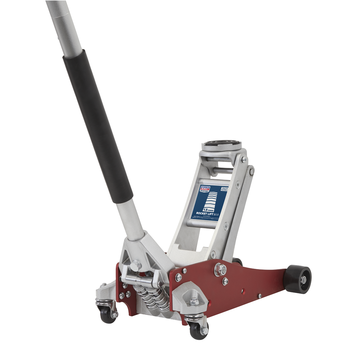 Premier RJA1550 Premier Low Profile Aluminium Trolley Jack with Rocket Lift 1.5 Tonne