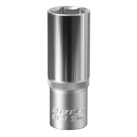 Premier S1221D Premier Deep Socket 1/2"Sq Drive 21mm