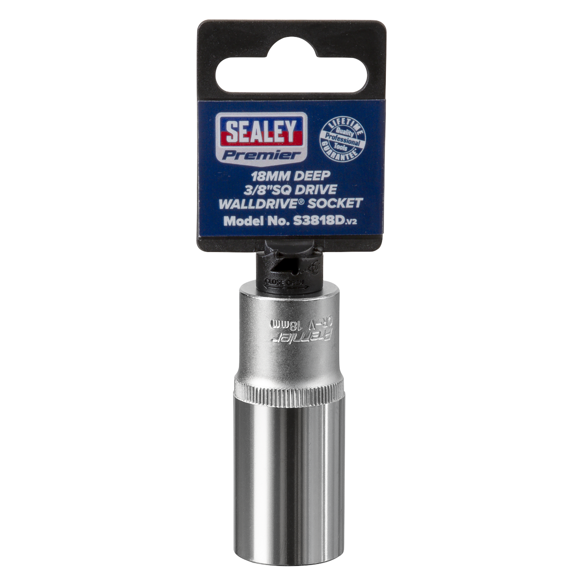 Premier S3818D Premier Deep Socket 3/8"Sq Drive 18mm