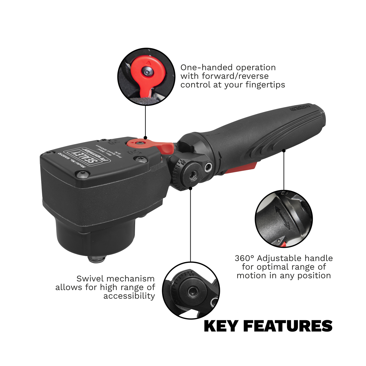 Premier SA6010 Premier Twin Hammer Super Stubby Air Impact Wrench 1/2"Sq Drive