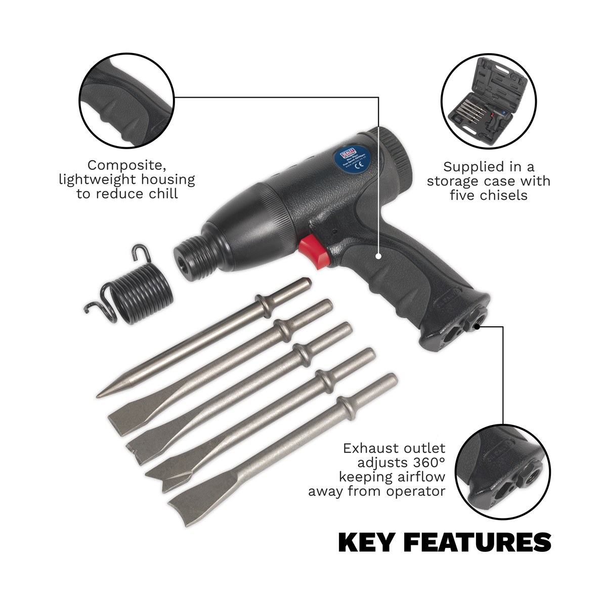 Premier SA613 Premier Medium Stroke Composite Air Hammer Kit