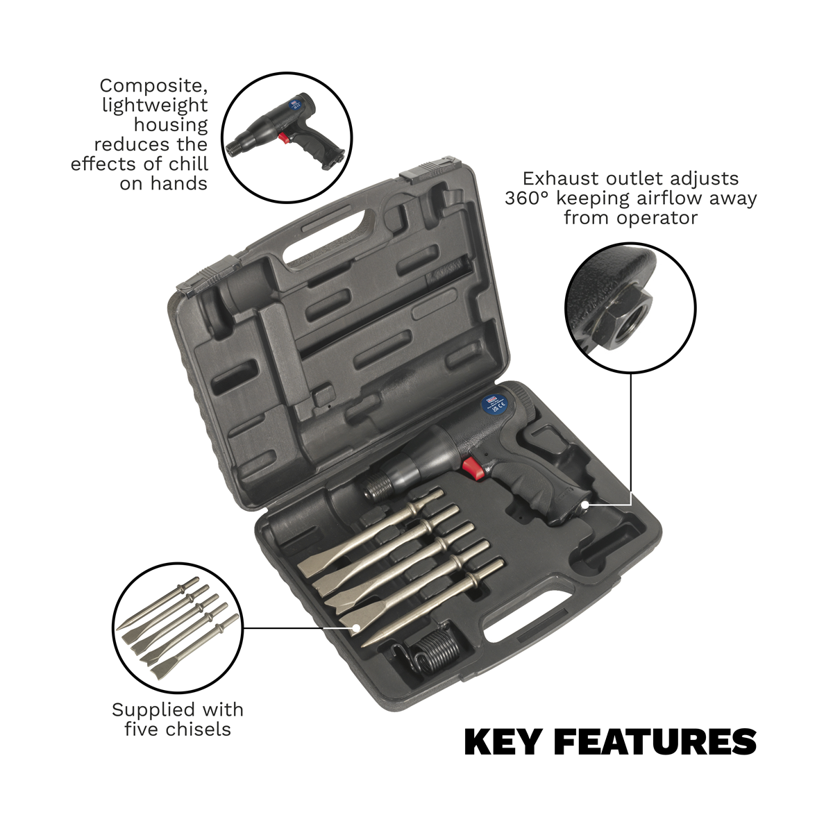 Premier SA614 Premier Long Stroke Composite Air Hammer Kit