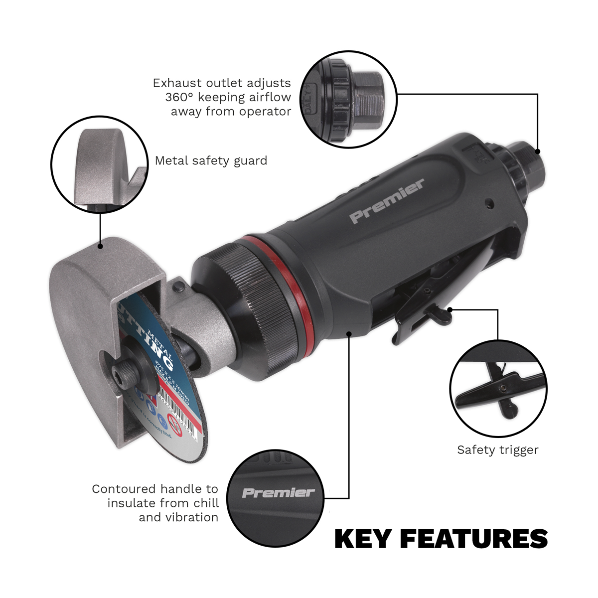 Premier SA650 Premier Air Cut-Off Tool 75mm