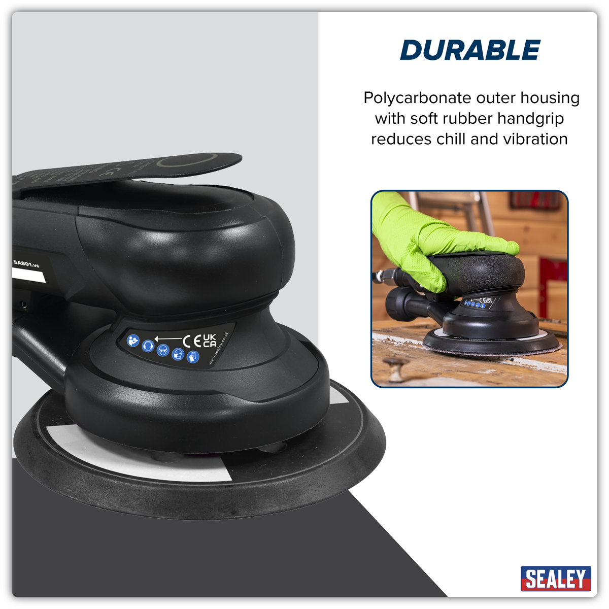 Premier SA801 Air Palm Orbital Sander Ø150mm Dust-Free
