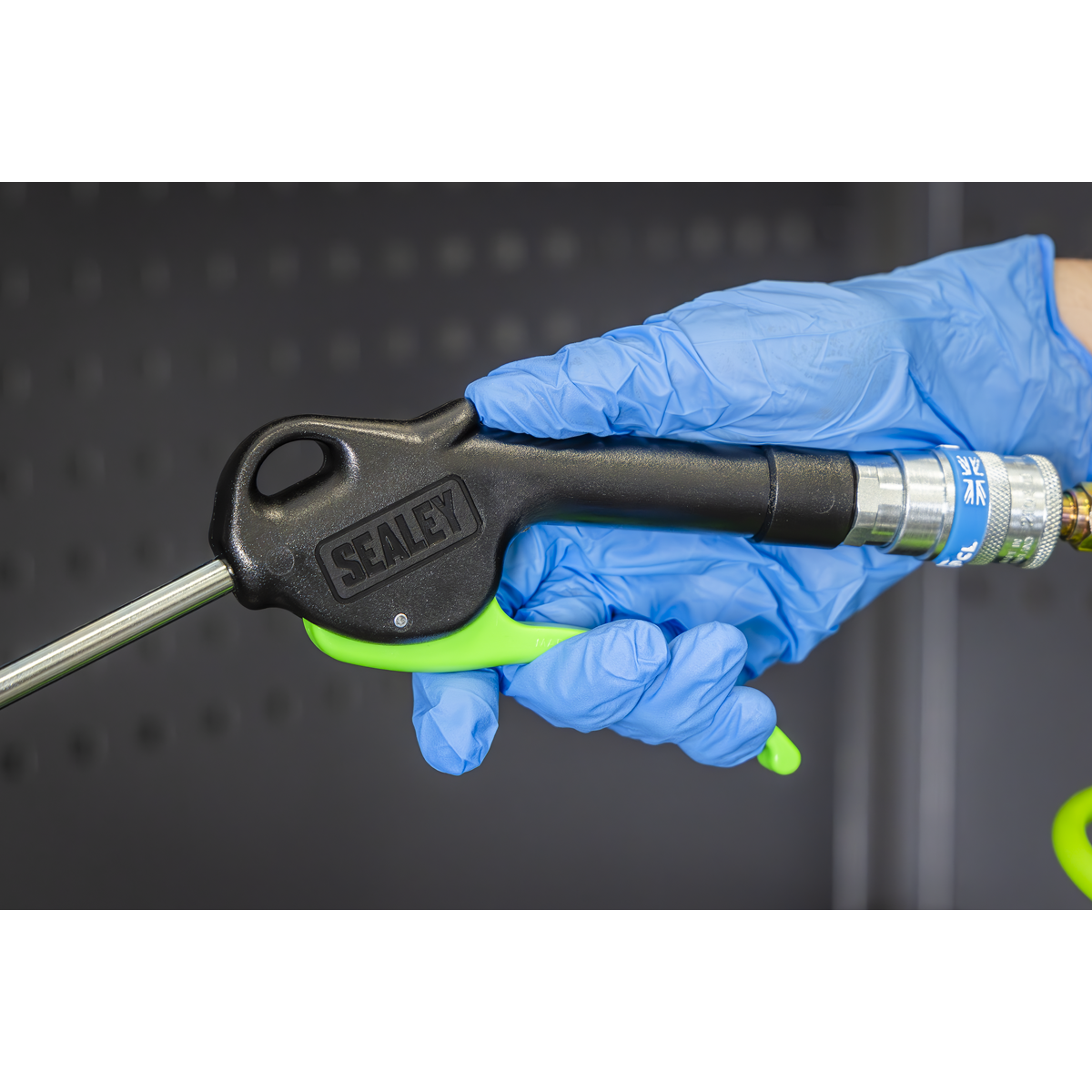 Premier SA9232 Air Blow Gun with Angled Lance Ø8mm 480mm with 1/4"BSP Air Inlet